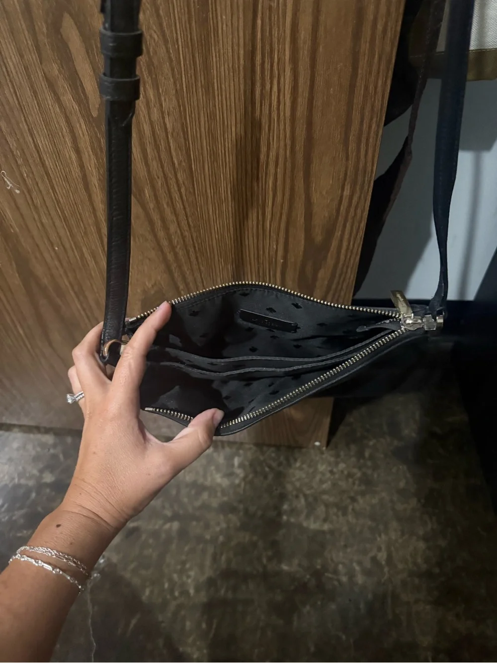 kate spade Black Pebbled Leather Crossbody